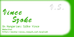 vince szoke business card
