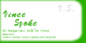 vince szoke business card